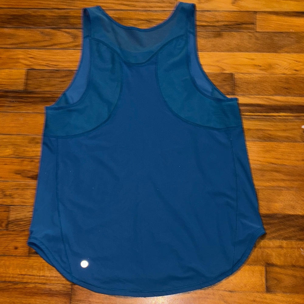 lululemon athletica Blue Racerback Long Sleeve Tank